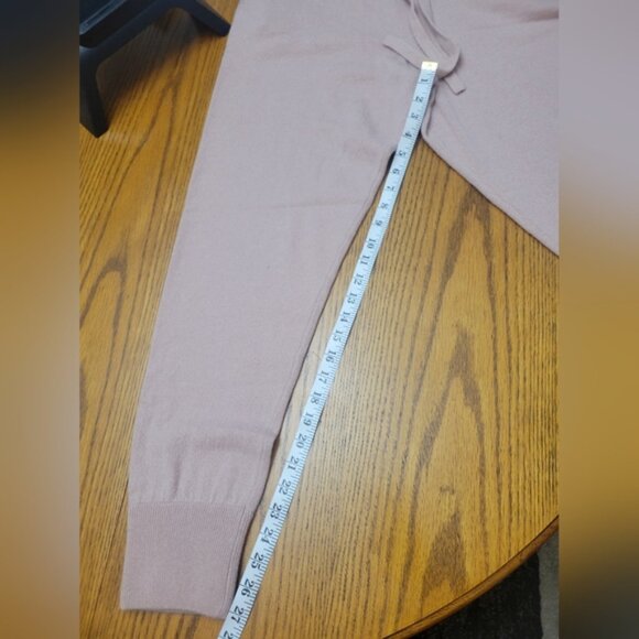 NWT Express 100% Cashmere Super High Waisted Joggers Pink Size Large - Picture 8 of 10